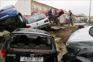 Recientes inundaciones en Águilas (Murcia).