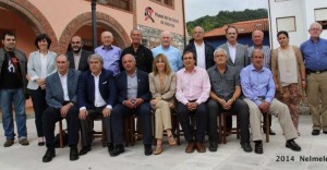 El jurado de los premios "Pico Peñamellera", ayer, en Panes. NEL MELERO