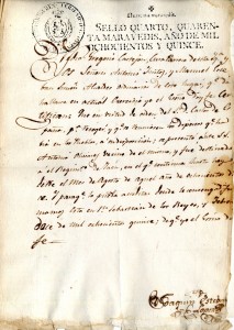 373 Documento 1815 donativo