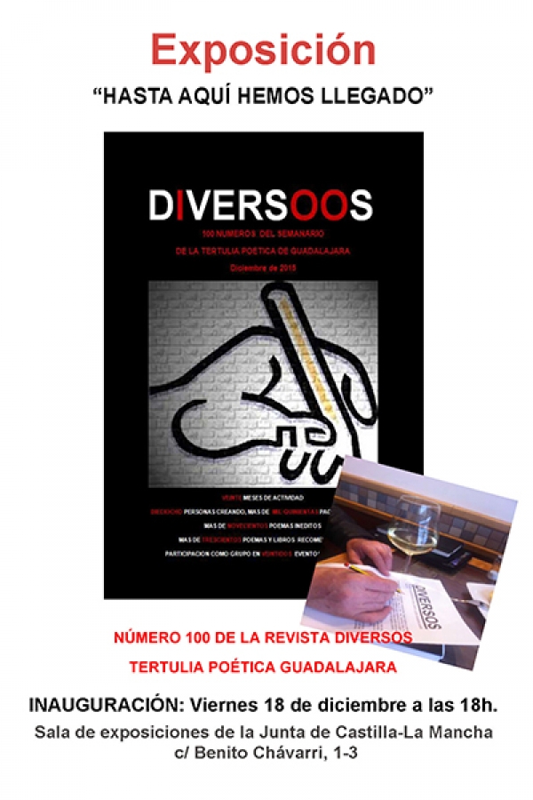 LA REVISTA LITERARIA DIVERSOS CELEBRA SU NÚMERO 100 CON UNA EXPOSICIÓN RETROSPECTIVA