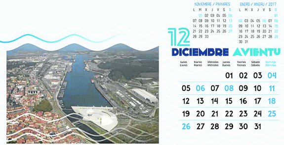 EL AYUNTAMIENTO DE AVILÉS DEDICA EL CALENDARIO DE 2016 AL PUERTO CON MOTIVO DE SUCENTENARIO