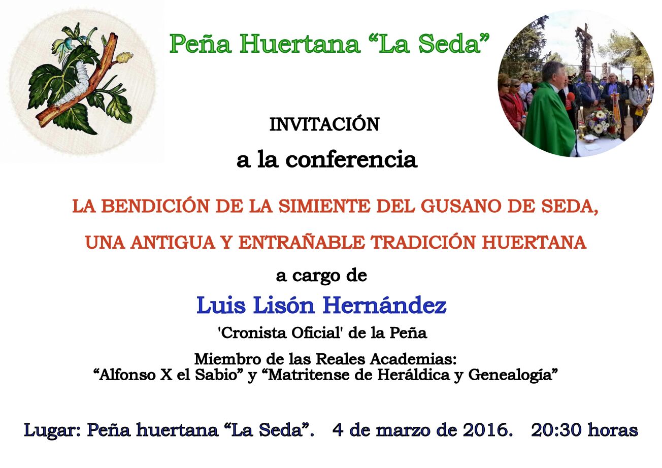 CONFERENCIA EN ALBERCA DE LAS TORRES de LUIS LISÓN HERNÁNDEZ, CRONISTA OFICIAL DE OJÓS Y ALGUAZAS (MURCIA)