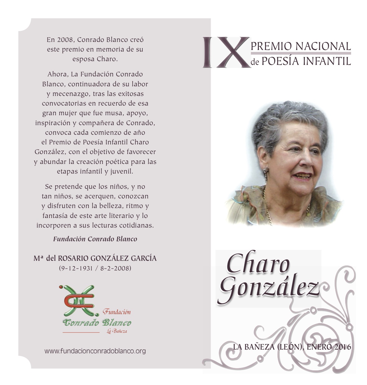 IX PREMIO DE POESÍA INFANTIL ‘CHARO GONZÁLEZ’