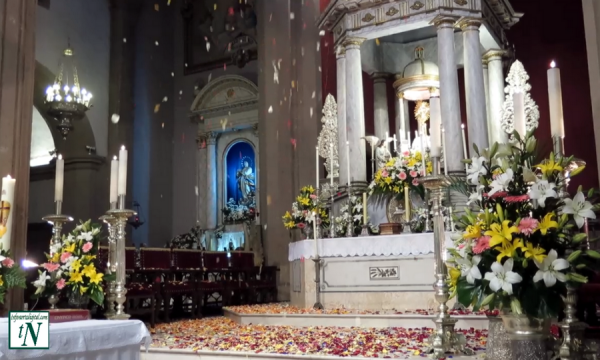 GÁLDAR (CANARIAS) CONVOCA A LA LLUVIA DE FLORES DEL DOMINGO EN SU SANTUARIO PARROQUIAL