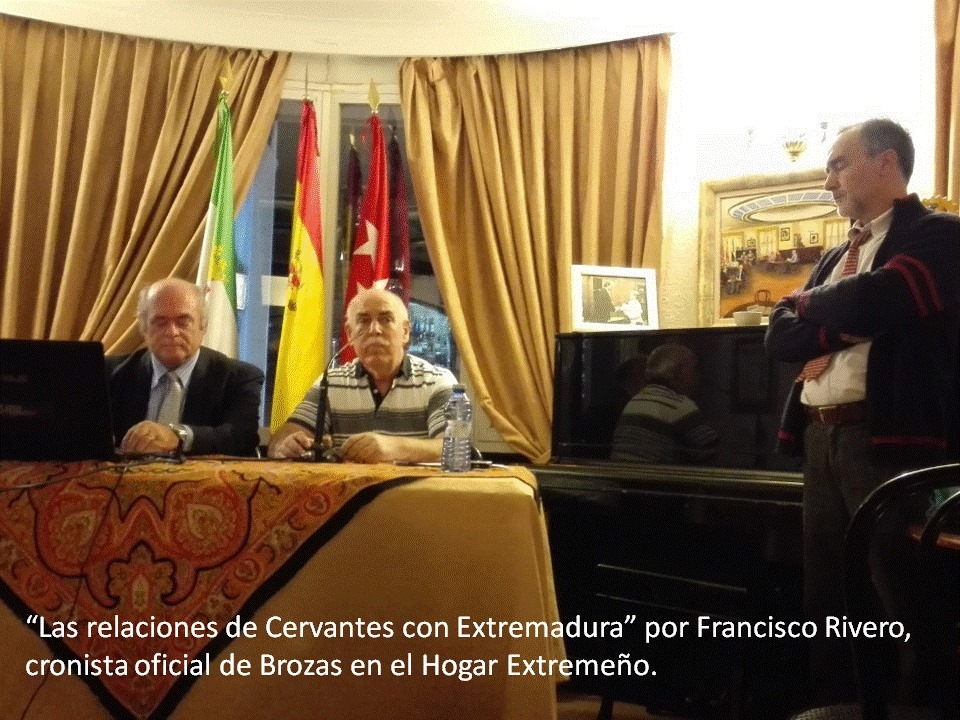 CONFERENCIA DE JUAN FRANCISCO RIVERO DOMÍNGUEZ, CRONISTA OFICIAL DE LAS BROZAS (CÁCERES), EN EL HOGAR EXTREMEÑO DE MADRID