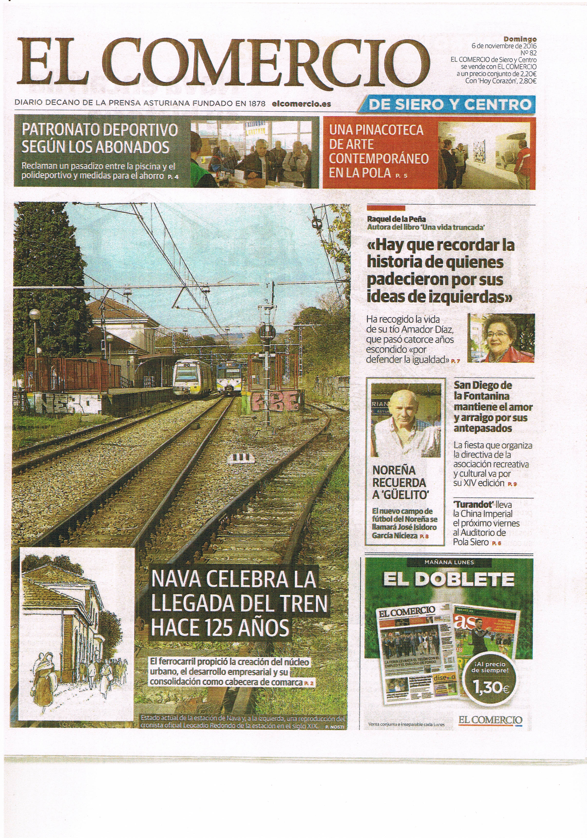 NAVA CELEBRA LA LLEGADA DEL TREN HACE 125 AÑOS