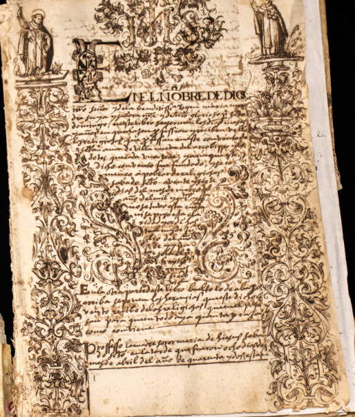 LIBRO DE PROFESIONES (I).ARCHIVO DEL CONVENTO DE DOMINICAS DE SANTA ANA DE VILLANUEVA DEL ARZOBISPO (JAÉN)