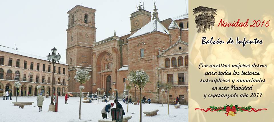 CLEMENTE PLAZA PLAZA, CRONISTA OFICIAL DE VILLANUEVA DE LOS INFANTES (CIUDAD REAL), LES DESEA UNAS FELICES FIESTAS