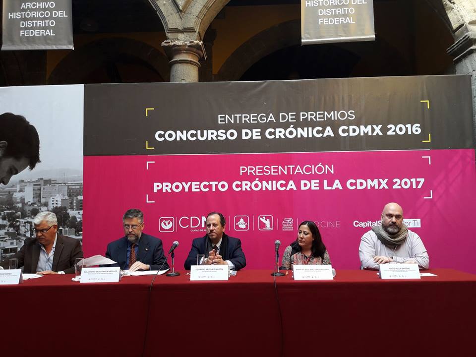 CELEBRADA LA ENTREGA DE PREMIOS CONCURSO DE CRÓNICA CDMX 2016