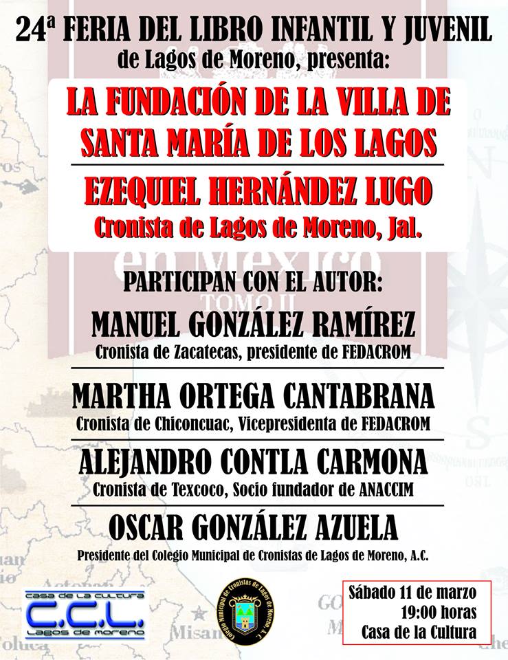 CRONISTAS OFICIALES EN LA 24º FERIA DEL LIBRO INFANTIL Y JUVENIL DE LAGOS MORENO (MÉXICO)