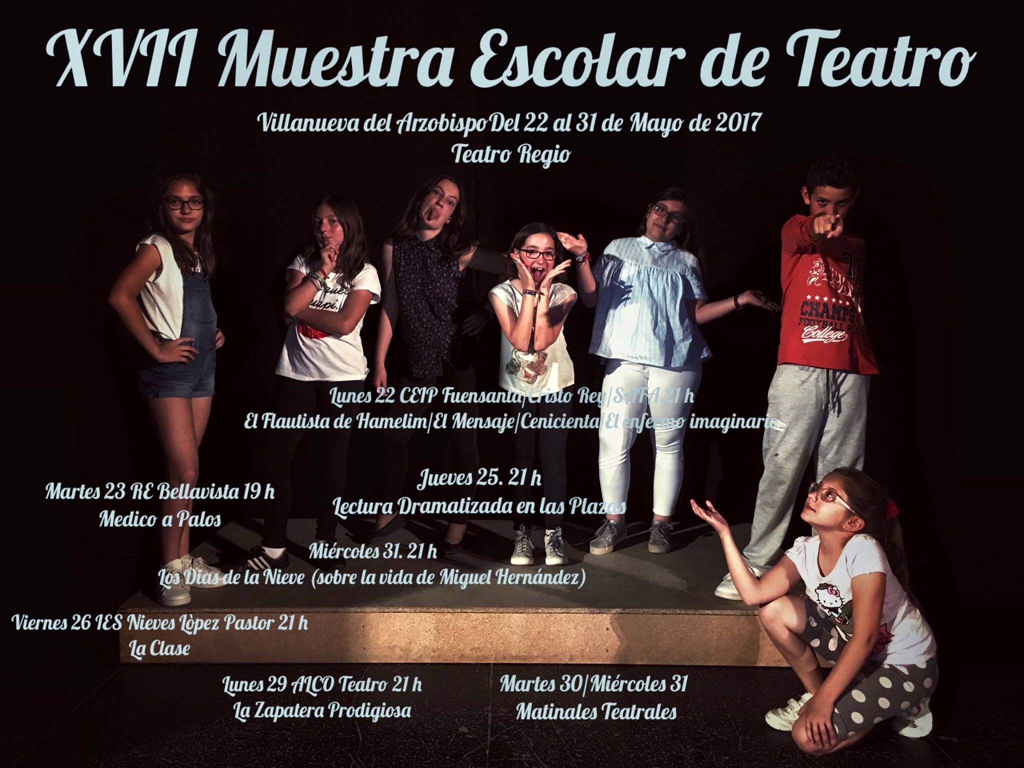 EL ORGULLO DEL TEATRO CINE-REGIO LA XVII MUESTRA ESCOLAR DE TEATRO EN VILLANUEVA DEL ARZOBISPO