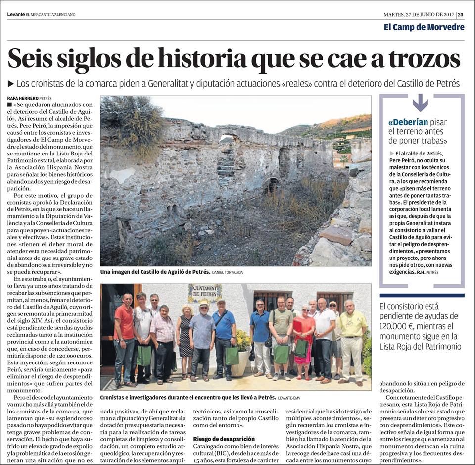 SEIS SIGLOS DE HISTORIA SE CAE A TROZOS