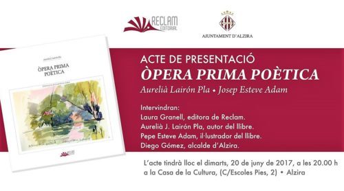 HOY PRESENTACIÓN DEL LIBRO DE AURELIANO LAIRON, CRONISTA OFICIAL DE ALZIRA (VALENCIA)