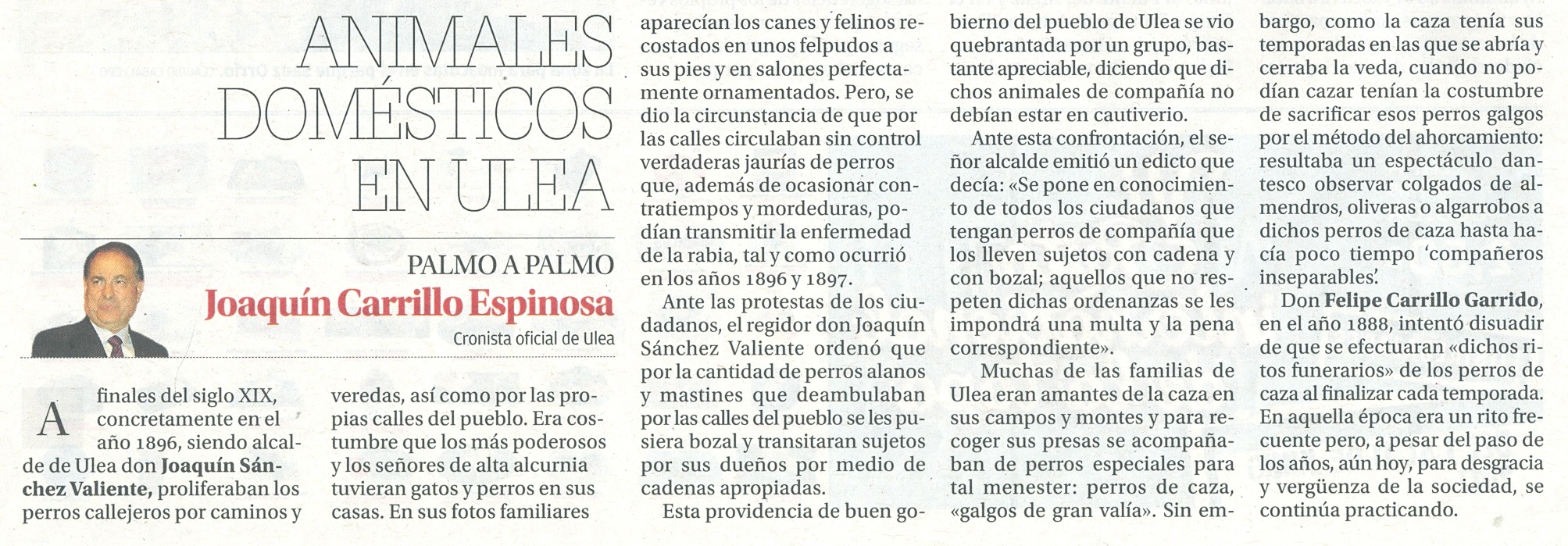 ANIMALES DOMÉSTICOS EN ULEA