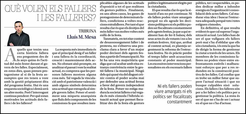 QUE VOLEM ELS FALLERS I LES FALLERES