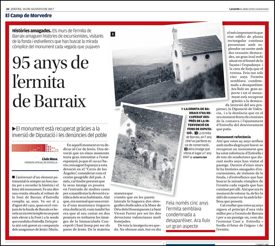 95 ANYS DE L’ERMITA DE BARRAIX