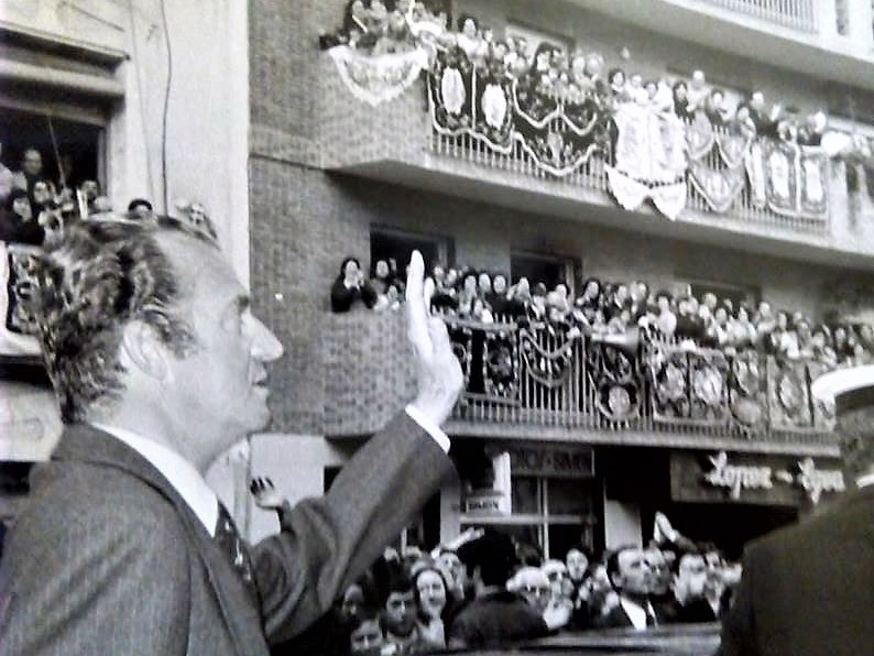 EL REY JUAN CARLOS Y LA REINA SOFIA YA VISITARON ANTERIORMENTE CARAVACA DE LA CRUZ (MURCIA) EN 1980.