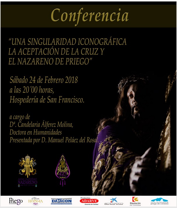 LA HERMANDAD DE JESÚS NAZARENO DE PRIEGO (CÓRDOBA) ORGANIZA CONFERENCIA Y ENCUENTRO DE JÓVENES COFRADES EN SU ANIVERSARIO