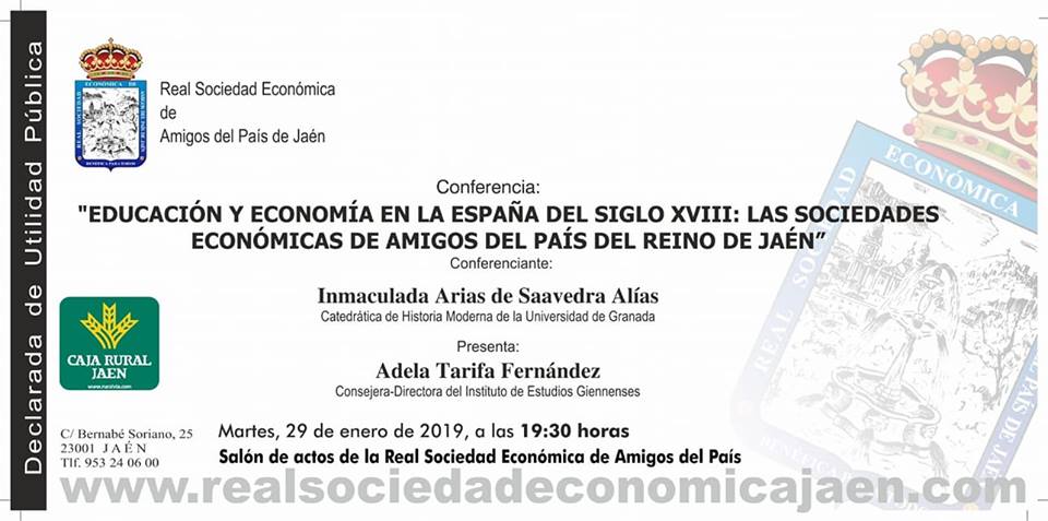 ‘EDUCACIÓN Y ECONOMÍA EN LA ESPAÑA DEL SIGLO XVIII: LAS SOCIEDADES ECÓNOMICAS DE AMIGOS DEL PAÍS DEL REINO DE JAÉN’