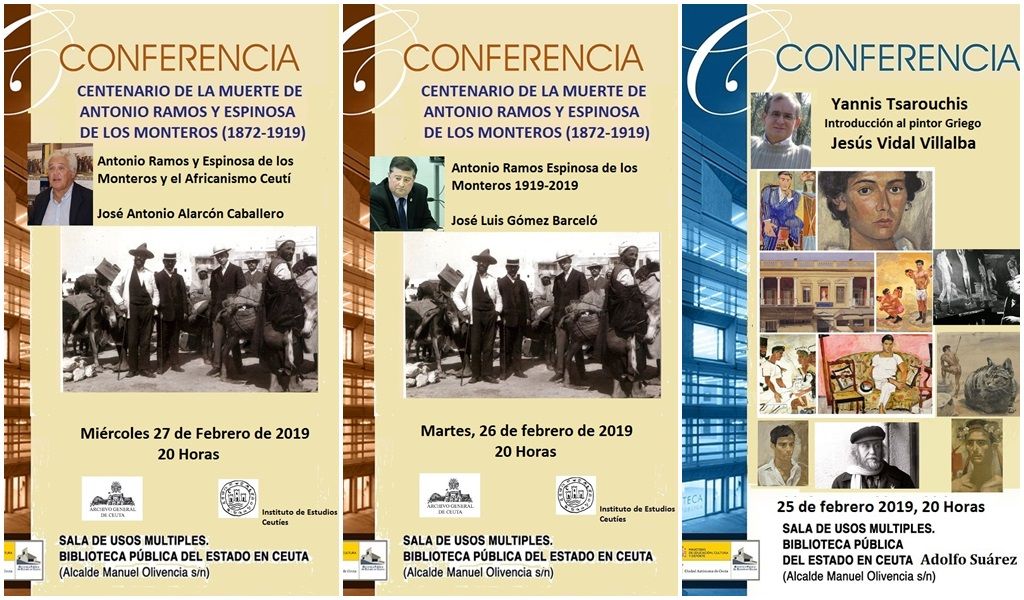 LA BIBLIOTECA ACOGE CONFERENCIAS SOBRE EL PINTOR YANNIS TSAROUCHIS Y EL INTELECTUAL ESPINOSA DE LOS MONTEROS