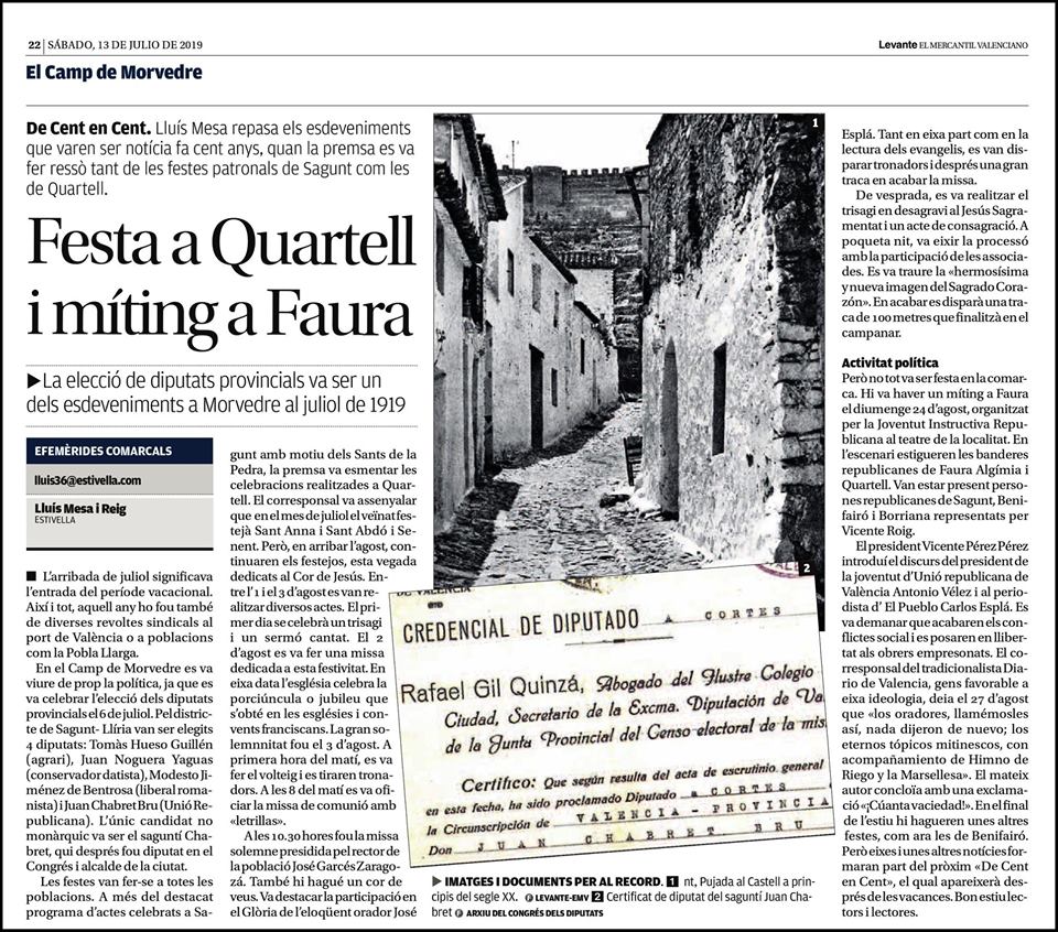 FESTA A QUARTELL I MITING A FAURA