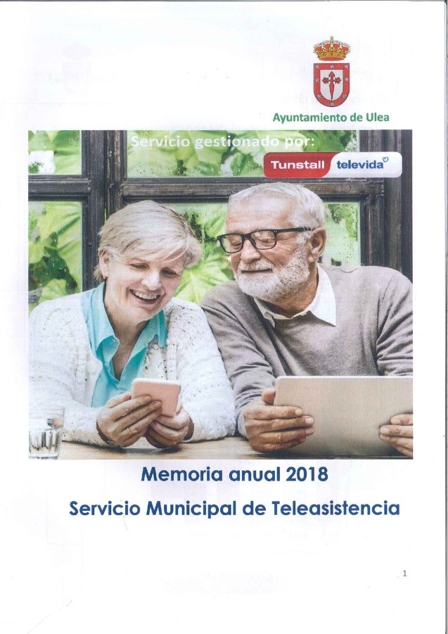 TELEASISTENCIA MUNICIPAL EN ULEA. MEMORIA AÑO 2018