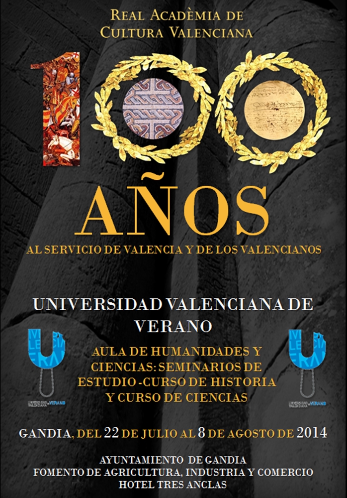 XVI CURSO DE CIENCIAS Y EL 23 SEMINARIO DE ARTE PREHISTÓRICO, ORGANIZADO POR LA REAL ACADEMIA DE CULTURA VALENCIANA