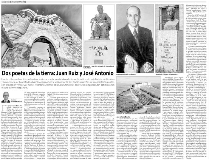 DOS POETAS DE LA TIERRA: JUAN RUIZ Y JOSÉ ANTONIO OCHAITA