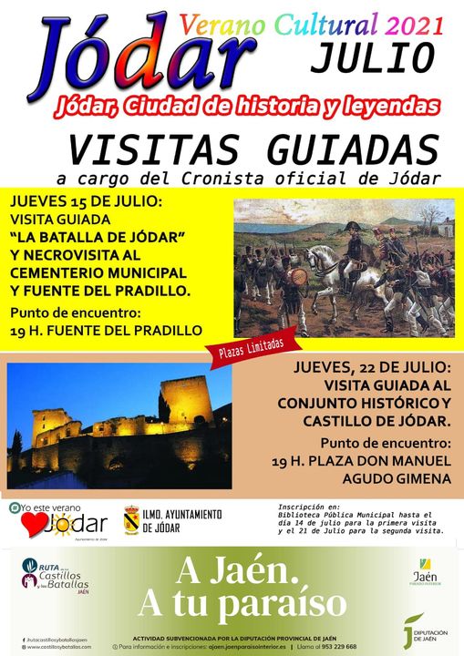 VERANO CULTURAL 2021 EN JODAR (JAÉN) CON VISITAS CULTURALES DEL CRONISTA