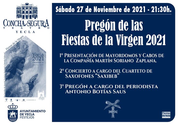 PREGÓN DE LAS FIESTAS DE LA VIRGEN 2021