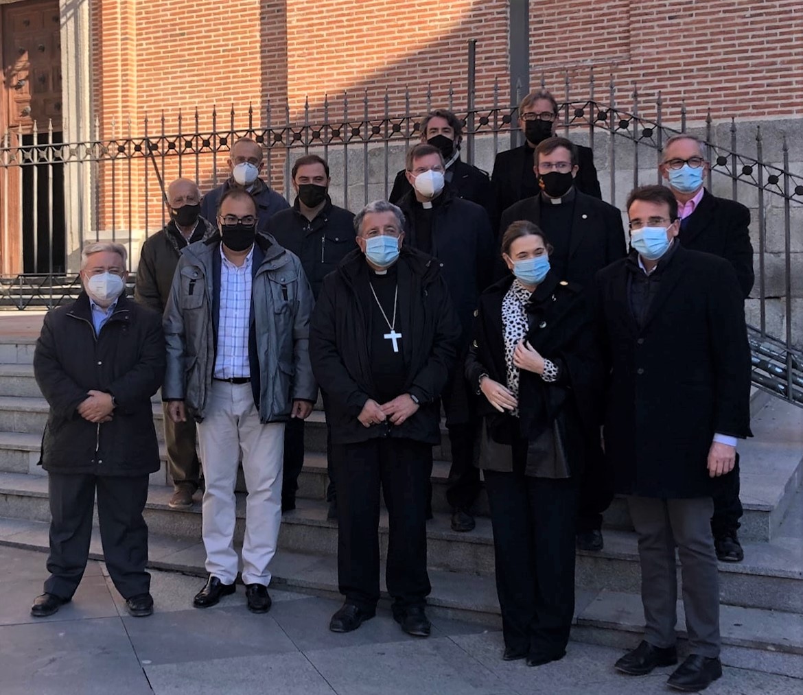 VISITA OFICIAL DEL OBISPADO DE GETAFE, LA COMUNIDAD DE MADRID Y EL AYUNTAMIENTO DE LEGANÉS (MADRID) A LAS OBRAS DE RESTAURACIÓN DE LA IGLESIA PARROQUIAL DE SAN SALVADOR