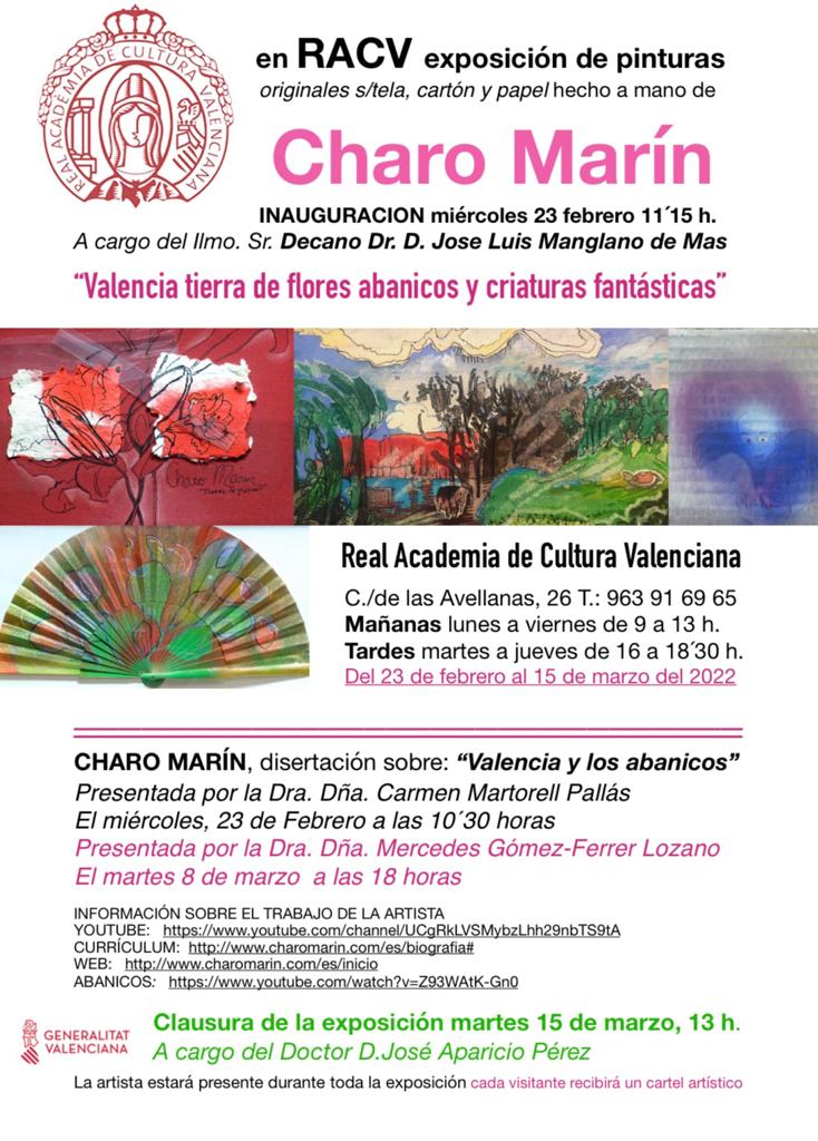 EXPOSICION DE ABANICOS (PALMITOS) ORIGINALES DE LA ARTISTA CHARO, HECHOS A MANO