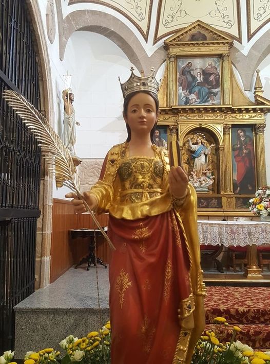 FESTIVIDAD DE SANTA QUITERIA, PATRONA DE LA NAVA DE SANTIAGO. HOY, 22 DE MAYO,