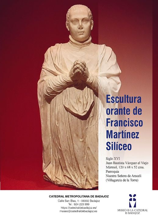 ESCULTURA ORANTE DE FRANCISCO MARTÍNEZ SILÍCEO. PIEZA INVITADA DEL MUSEO DE LA CATEDRAL DE BADAJOZ.