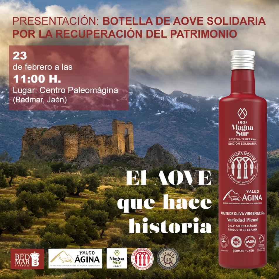 PRESENTACIÓN DE LA BOTELLA DE AOVE EDICIÓN SOLIDARIA POR EL PATRIMONIO