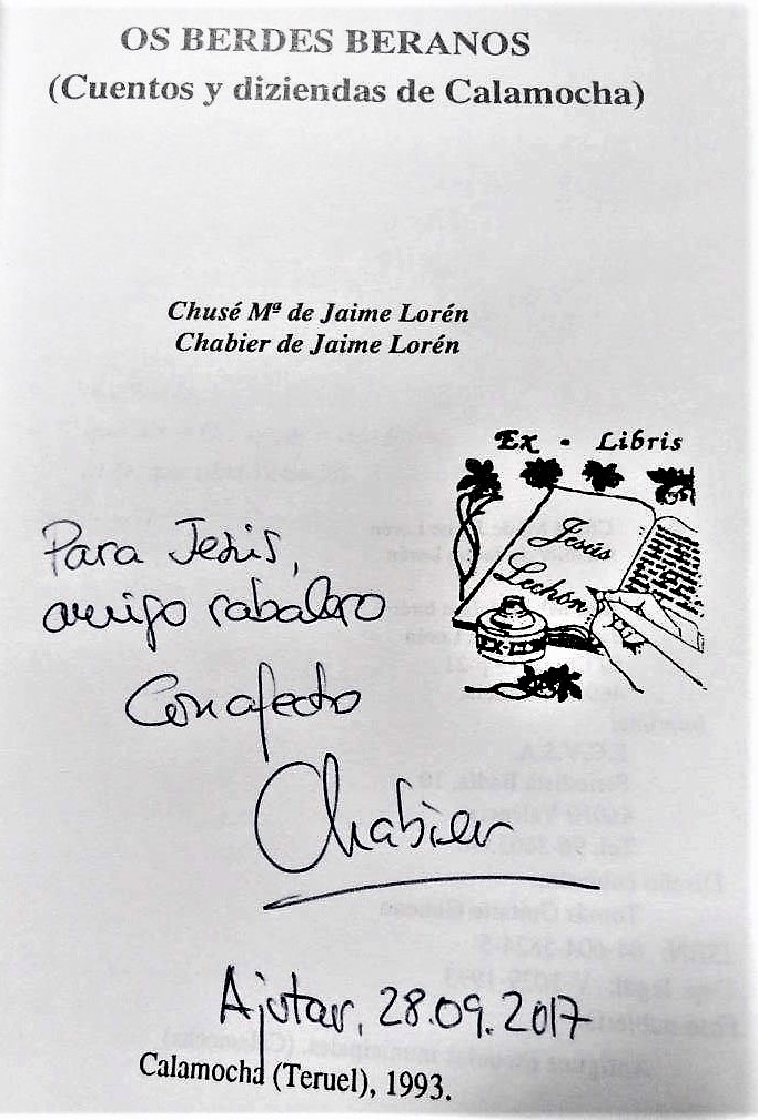 DE JAIME LOREN, CHUSE Y CHABIER (1993) OS BERDES BERANOS. VALENCIA