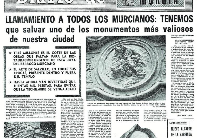 «¡MURCIANOS, LA IGLESIA DE SAN NICOLÁS SE NOS CAE ENCIMA!»