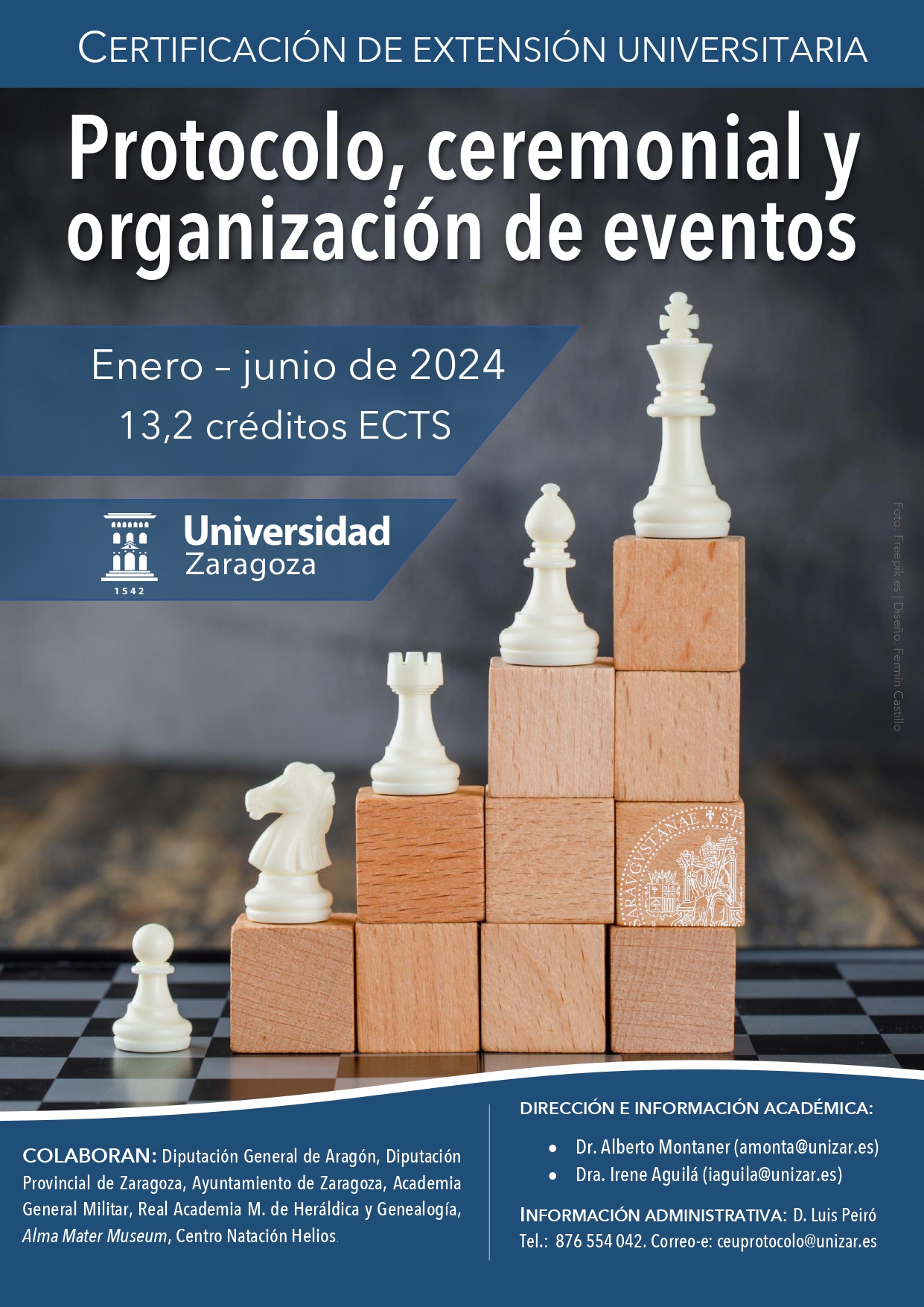 «PROTOCOLO, CEREMONIAL Y ORGANIZACIÓN DE EVENTOS», PRÓXIMA ACCIÓN FORMATIVA DE LA UNIVERSIDAD DE ZARAGOZA