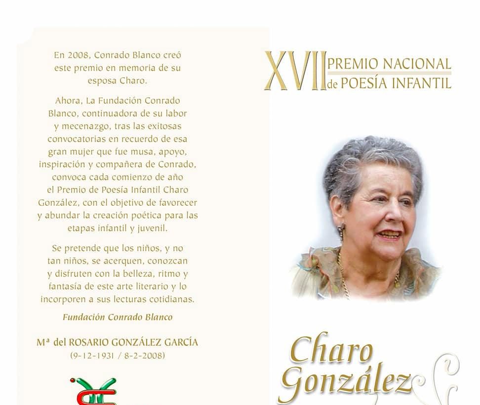 LA FUNDACIÓN CONRADO BLANCO CONVOCA EL XVII PEMIO NACIONAL DE POESÍA INFANTIL CHARO GONZÁLEZ.