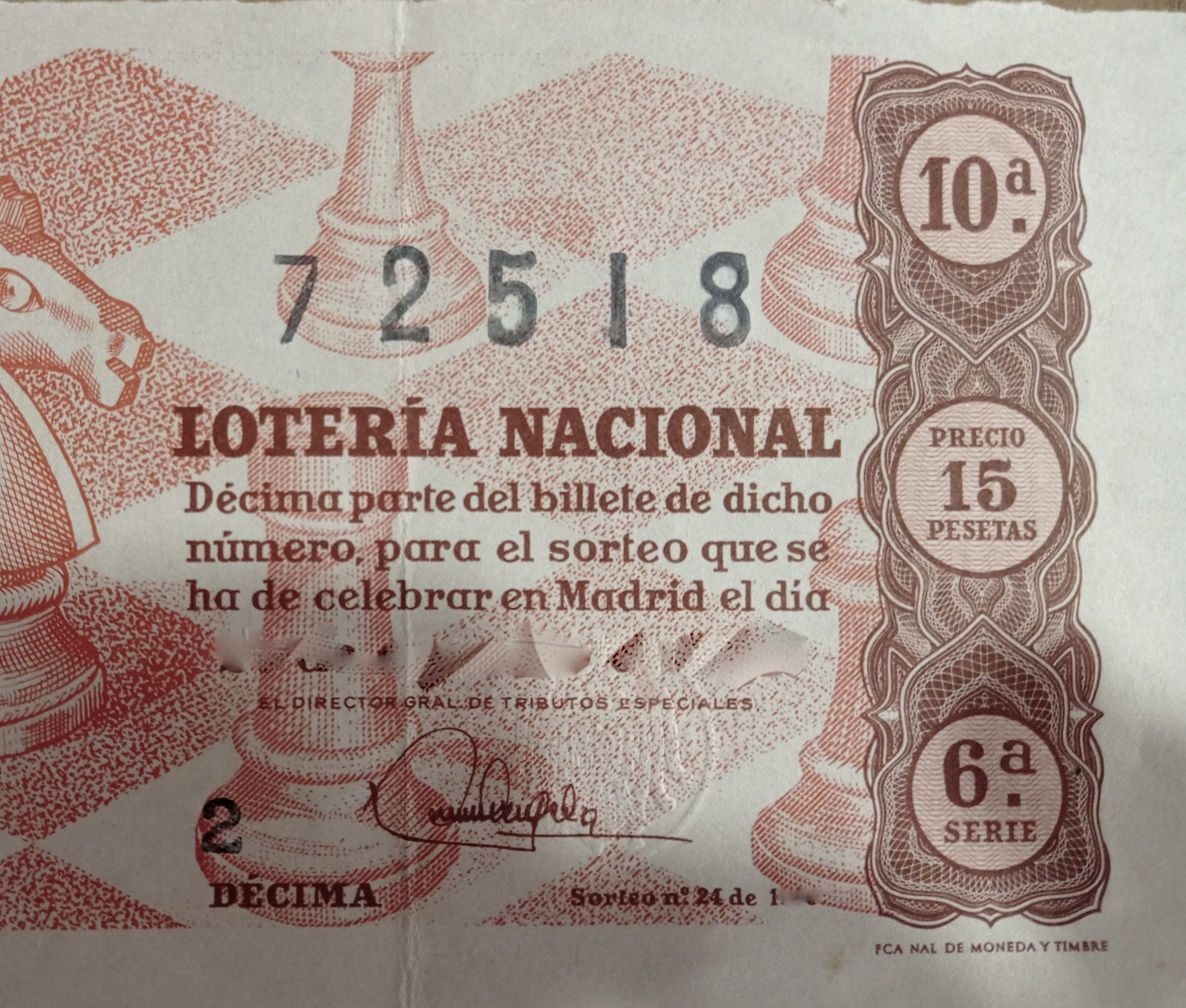 EFEMÉRIDES CAE EN CHICLANA EL SEGUNDO PREMIO DE LA LOTERÍA NACIONAL