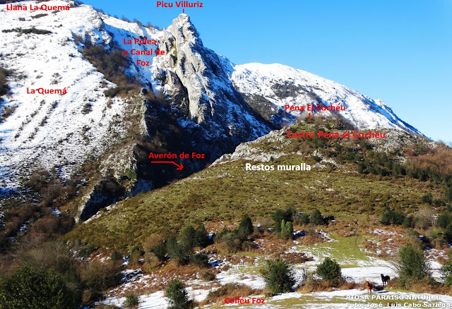 EL CASTRO DE LA PENA EL COCHÉU EN EL VALLE FOZ (RIOSA)