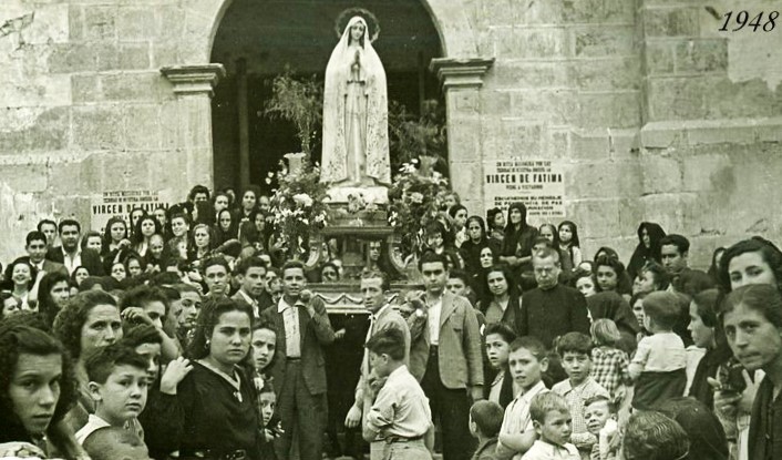 PASO DE LA VIRGEN DE FATIMA POR BLANCA EN 1948