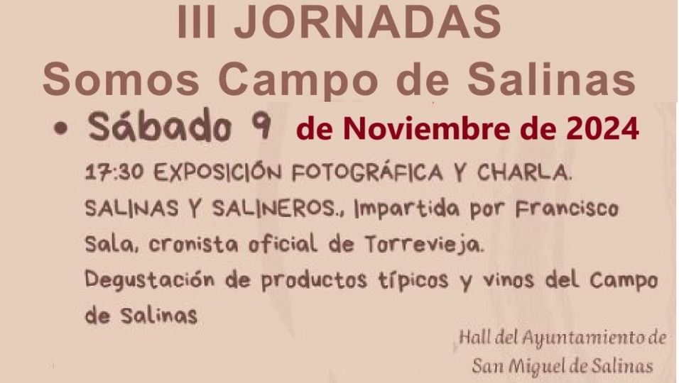 III JORNADAS SOMOS CAMPO DE SALINAS