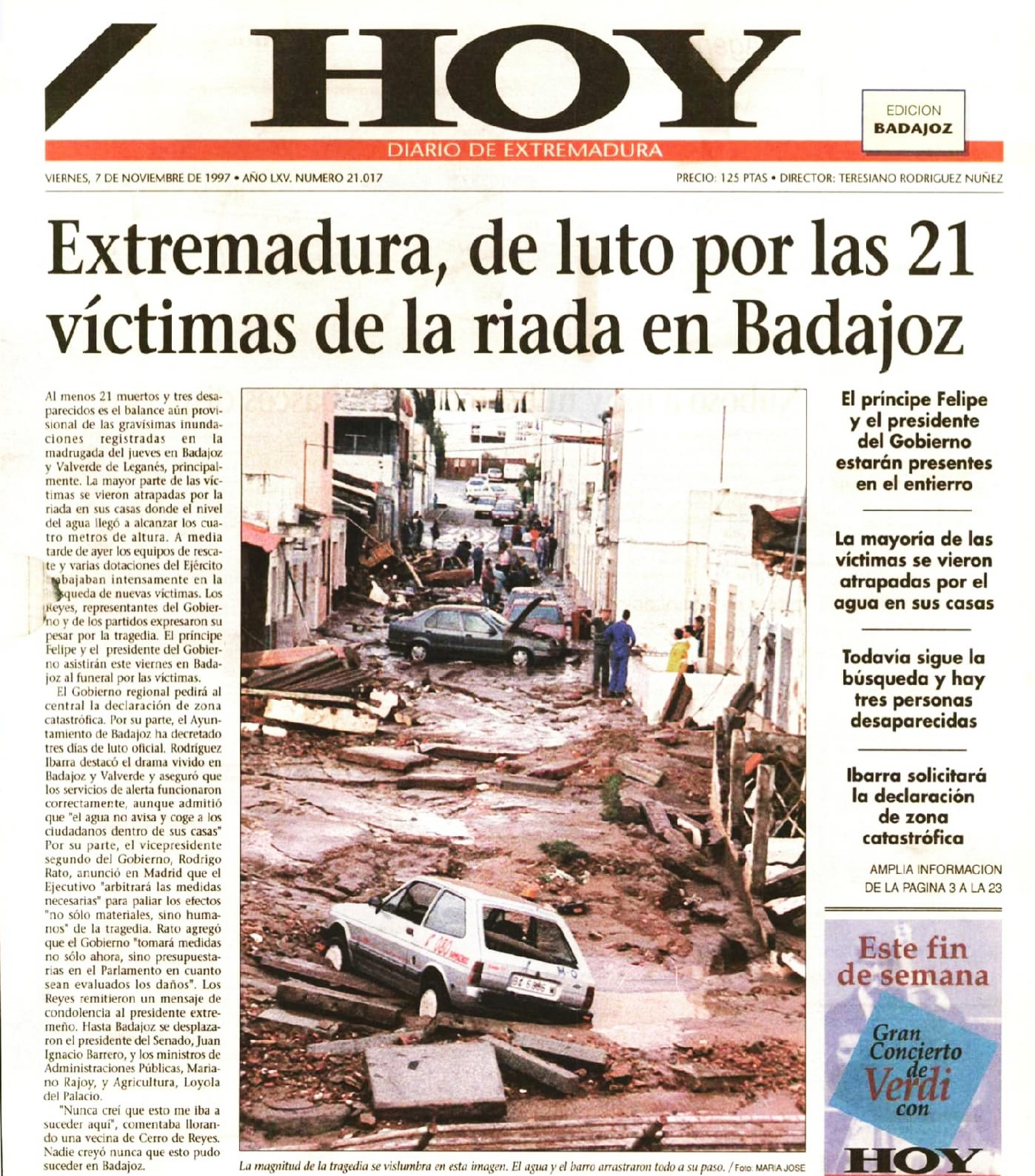 UNA FECHA FATÍDICA: 6 DE NOVIEMBRE DE 1997.